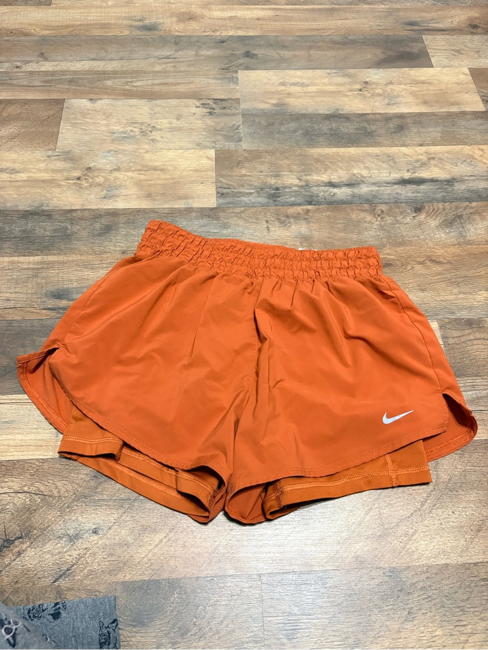 Nike Dri-FIT 2-in-1 Running Shorts Women’s Small Burnt Orange Athletic Workout